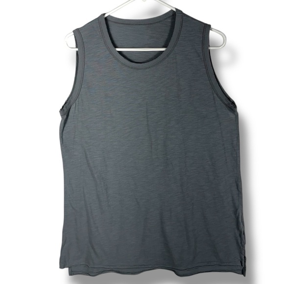 Unsweetened New York Raw Edge Muscle Tank, Smoke Grey, Size Medium - Picture 1 of 9